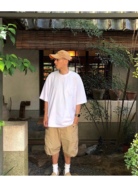 BEAMS SSZ联名HEAVYWEIGHT COLLECTIONS纯棉重磅口袋宽松短袖T恤