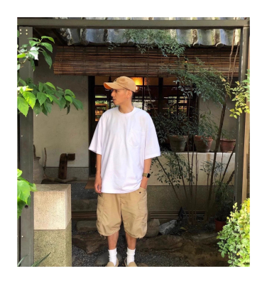 BEAMS SSZ联名HEAVYWEIGHT COLLECTIONS纯棉重磅口袋宽松短袖T恤