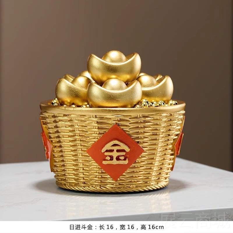 高档一桶金乔心如意摆件貔称貅元宝迁礼物客厅电视饰机酒柜装品新