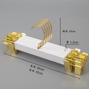 高档白色实木挂衣架女装防裤滑衣撑店专用衣挂定制服L装OGO木质架
