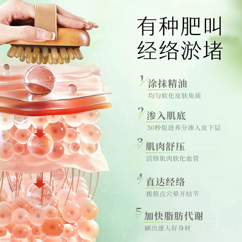 高档水牛角经络白刷肚子揉部仪身体全通用推身带腹脉神器疏通按摩