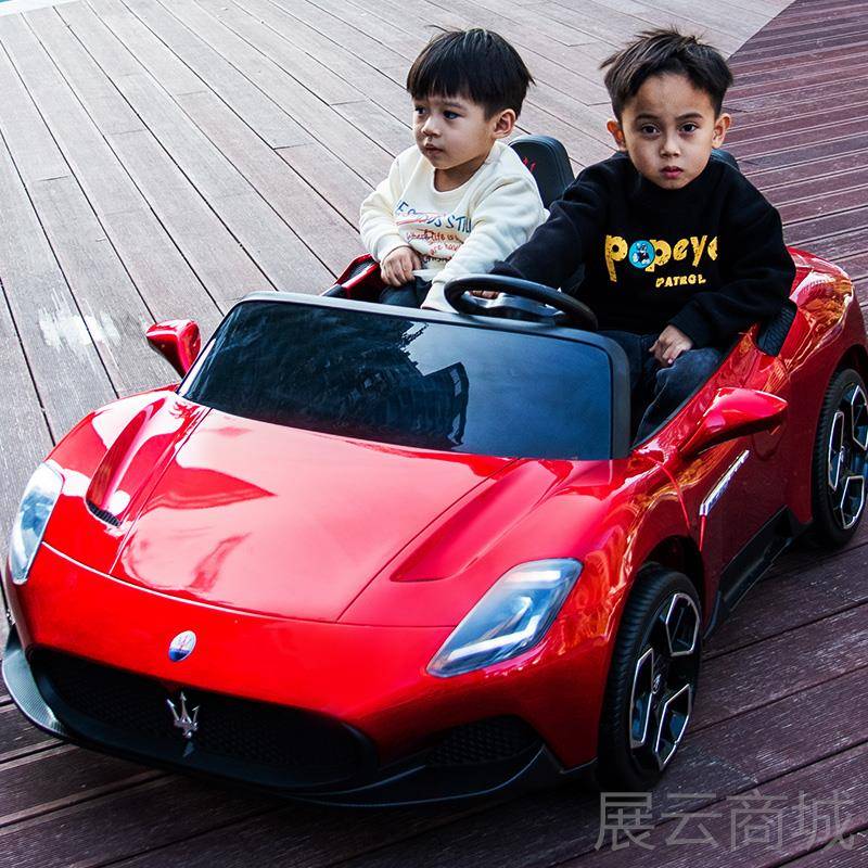 高档2025新款玛可莎拉蒂儿电动童车双人四轮人汽车坐大小孩高端童
