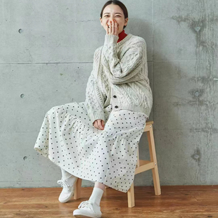 par 25夏季 A社 新品 甜美水玉可爱波点半裙 日本贵牌