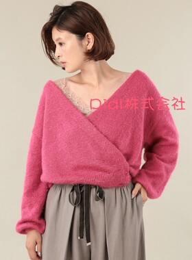 超美腻 mystic 交叉领 日式 软软毛衫 百搭开衫