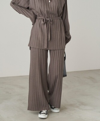 秋冬新款 chaco 日单 弹力针织上衣 阔腿裤套装