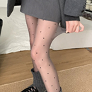 袜黑丝 打底裤 波点丝袜防勾丝连袜裤 超薄0d高透jk白丝袜子女秋冬季