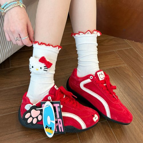 白色hellokitty猫咪袜子女25春秋