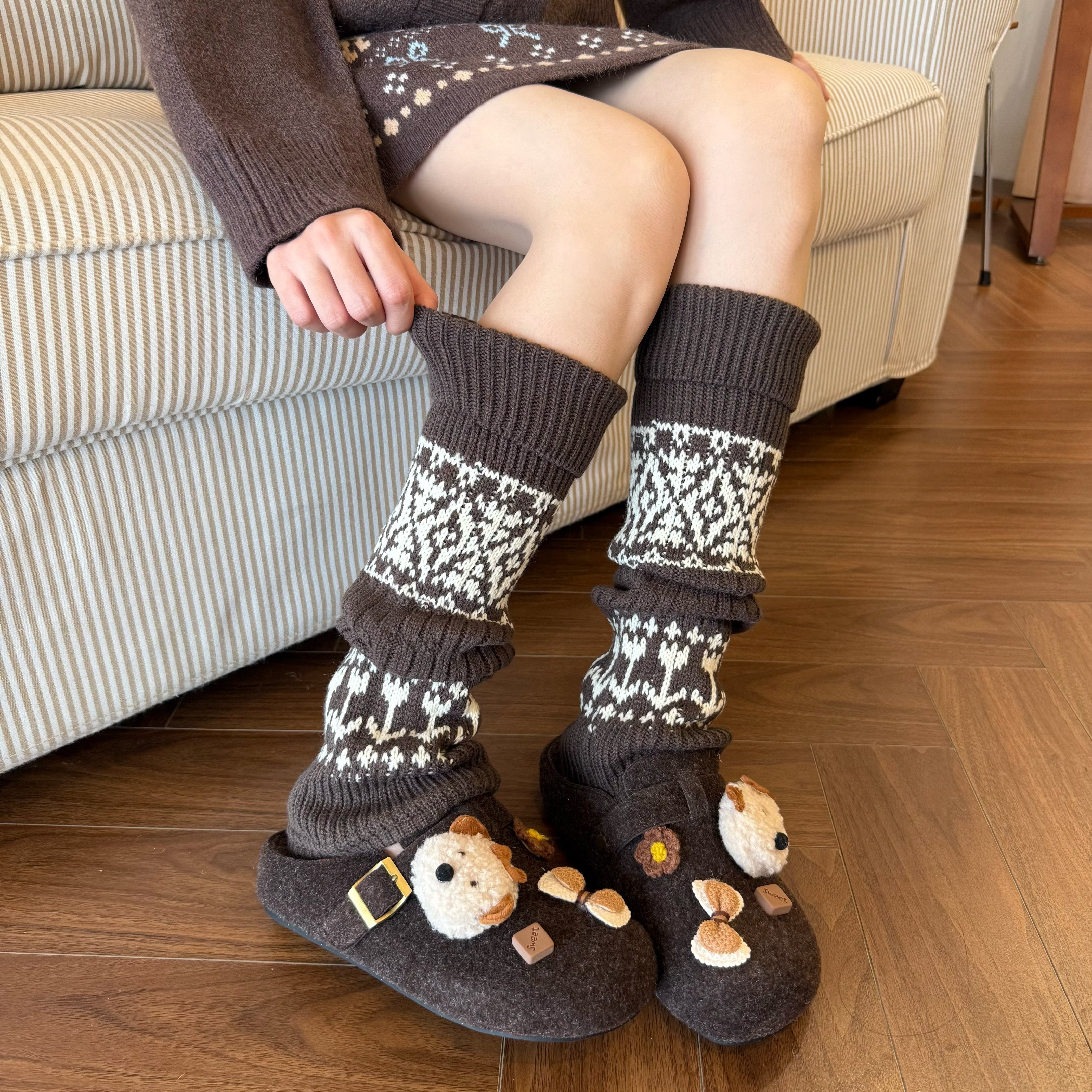 费尔岛加厚保暖雪地靴袜套女款长筒羊毛配打底裤堆堆袜套阔腿微喇,女士内衣/男士内衣/家居服,中筒袜,淘宝优惠券,粉丝福利购,淘宝优惠卷