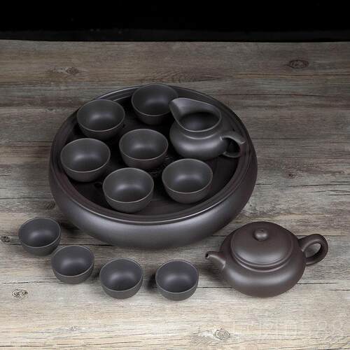 高档储水紫砂 茶海盘套装陶瓷茶具家用圆形茶茶台泡茶式茶托托盘
