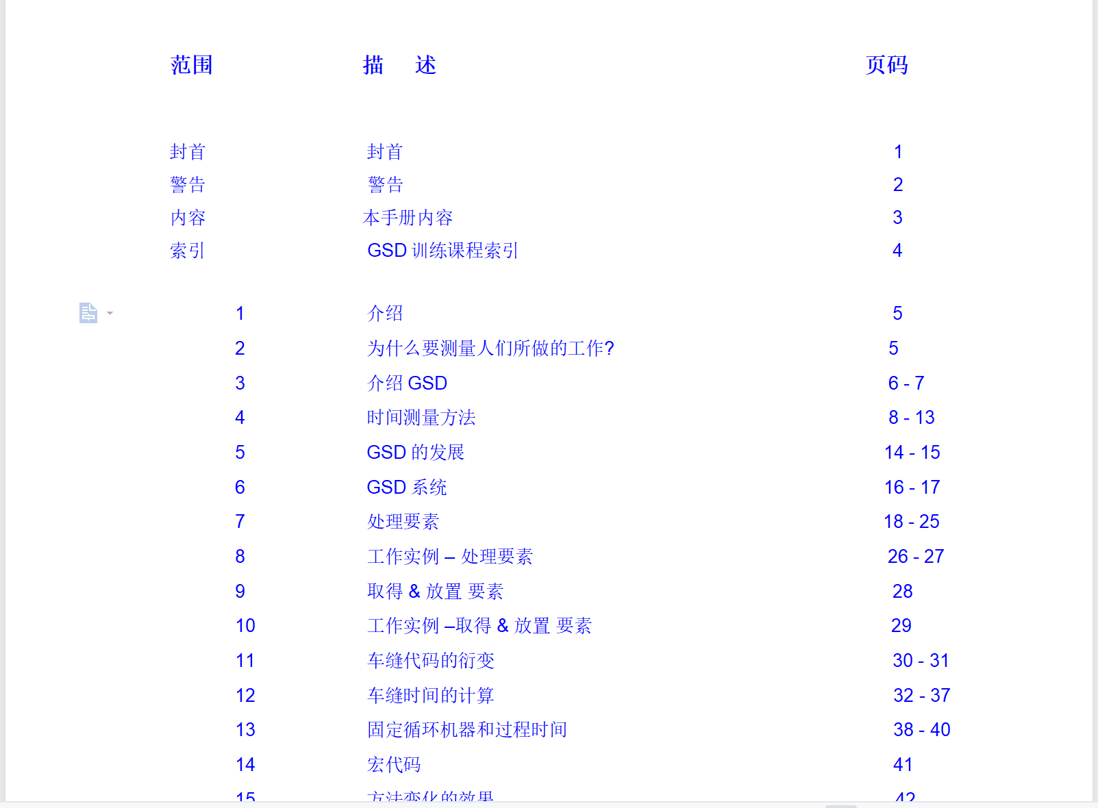 服装GSD标准工时学习资料,附带分析表格