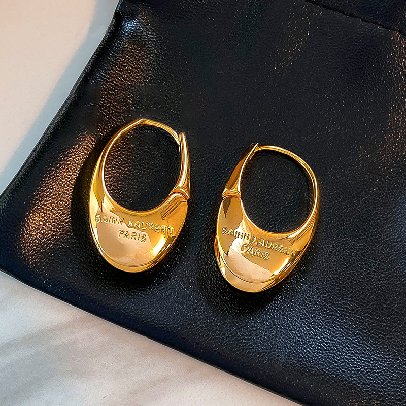 轻奢气质耳圈复古高级金色耳环女