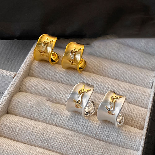 不规则金属拉丝耳环轻奢