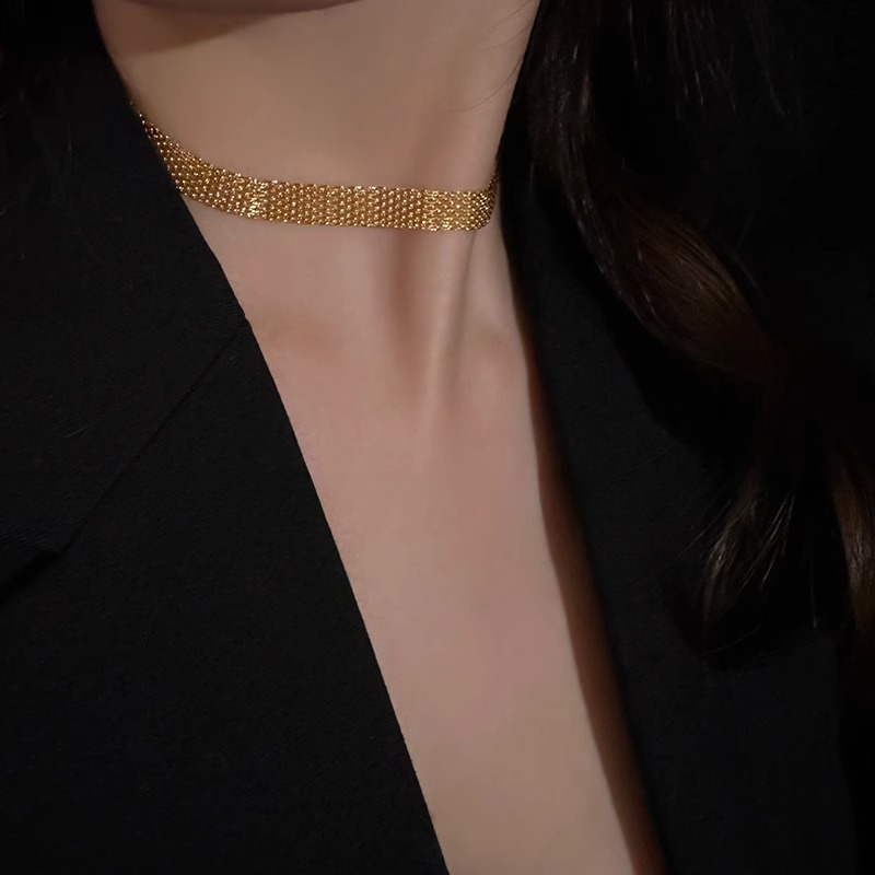 夸张高级金属项圈脖颈链锁骨链