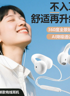 新款耳机有线不入耳圆孔扁口适用