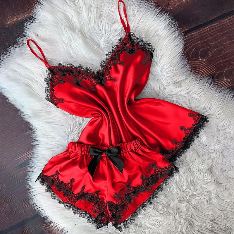 西装V领蝴蝶结休闲家居服睡衣女图片