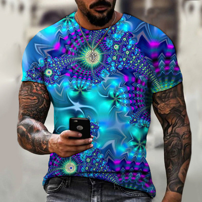 Cool 3D Printed T-Shirt New Summer Short Sleeve Top短袖上衣