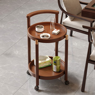 棋牌室专用可移动茶几麻将打牌茶水柜带轮小推车沙发边几小型茶桌