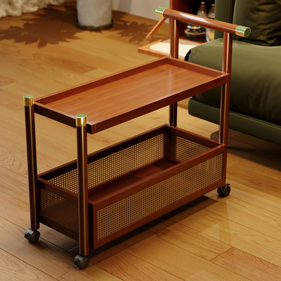 中古风边几置物架小推车