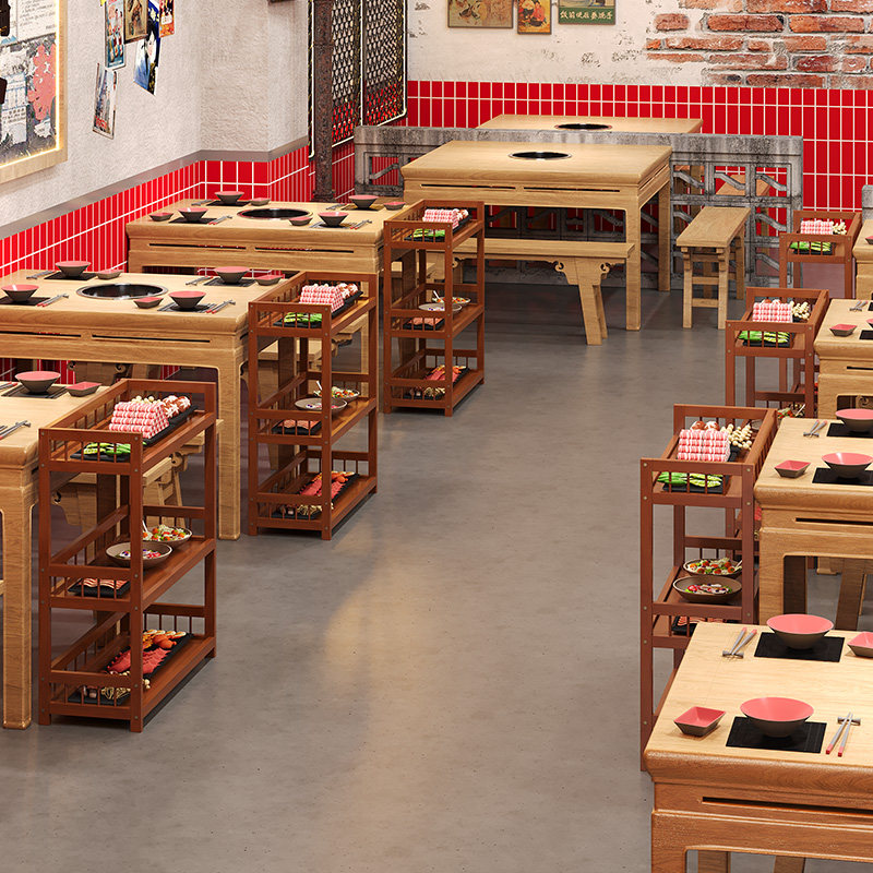 火锅菜架子多层放菜商用饭店串串烤肉放菜品层架厨房摆菜架火锅店