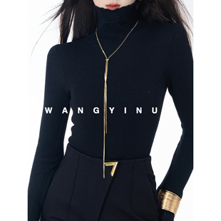 MD·依诺【品质生活】设计时尚百搭欧美简约锁骨链调节抽拉式项链