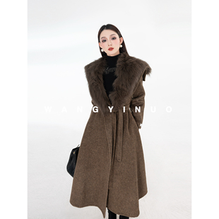 系带厚款 MD依诺 款 2025冬季 气质保暖减龄羊毛大衣外套 巴黎诗集