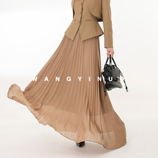 款 2026春季 设计气质高腰复古显瘦百褶裙半身裙 千里寻花 MD依诺