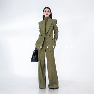轻奢气质时尚 2026新款 休闲风毛呢长袖 时尚 MD依诺 套装 深冬暖塔