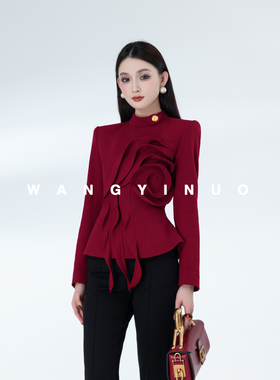 MD依诺【繁星玫瑰】2025冬季款百搭时尚洋气修身显瘦气质长袖上衣