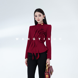 款 2025冬季 百搭时尚 洋气修身 上衣 MD依诺 显瘦气质长袖 繁星玫瑰