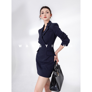 老钱风轻奢时尚 MD依诺 款 2025秋季 优雅显瘦气质连衣裙 复古英伦