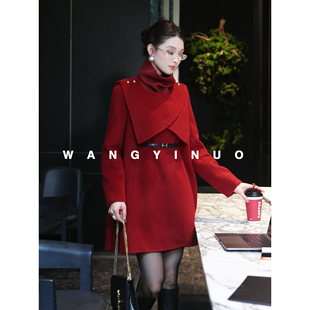 设计时尚 2025秋冬款 保暖气质百搭羊毛围脖外套 漫感伦敦 MD依诺