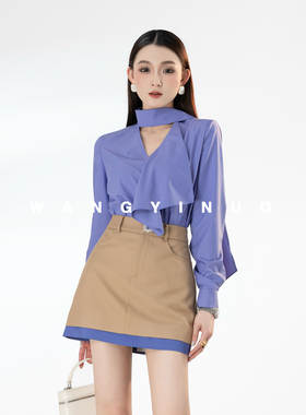 MD依诺【矜雅早春】2026春季轻奢时尚设计感气质显瘦减龄长袖上衣