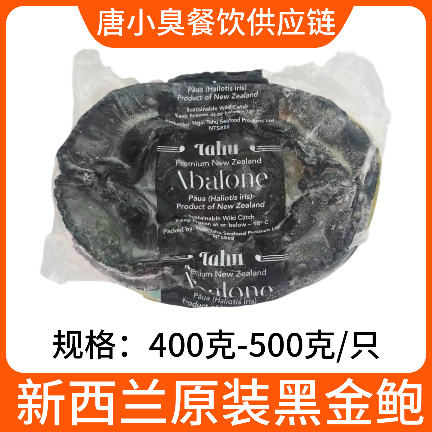 新西兰黑金鲍鱼海鲜速冻超大鲍鱼