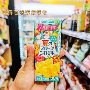 香港代购 日本Kagome/可果美夏日菠萝柑橘柠檬蔬果汁混合饮料