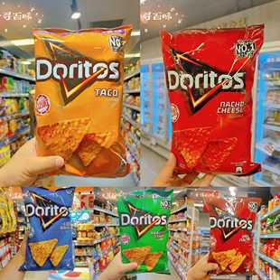 包邮代购 美国爆火Doritos多力多滋香辣芝士玉米片大包薯片零食