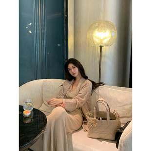 Norain不下雨马海毛羊毛长针织开衫 女秋冬宽松韩系慵懒风毛衣外套