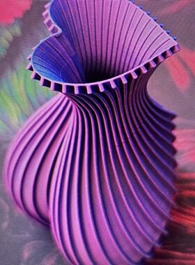 现代轻奢3D打印花瓶摆件