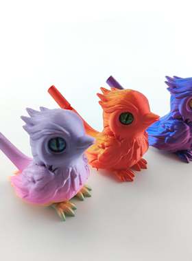 3D打印口哨水鸟景区儿童玩具小鸟夜市摆摊加水变音鸟叫哨子礼物