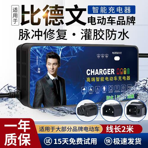 适用比德文电动车充电器48V12AH60V20AH72V32Ah40A50AH电瓶三轮