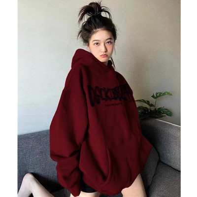 加绒加厚卫衣女2024新款秋冬上衣