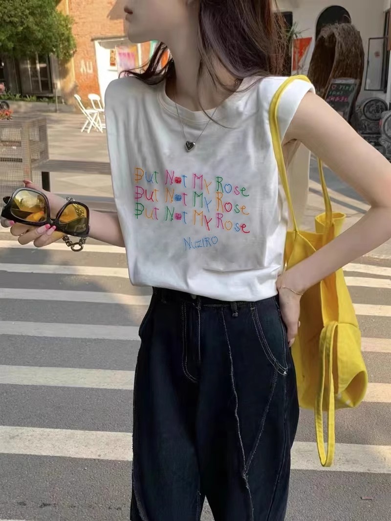 纯棉吊带坎肩背心无袖t恤女夏