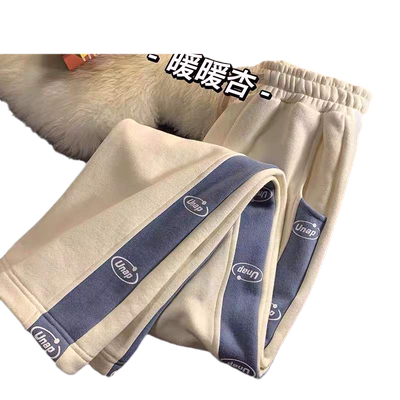 运动裤子女秋冬季加绒小个子卫裤