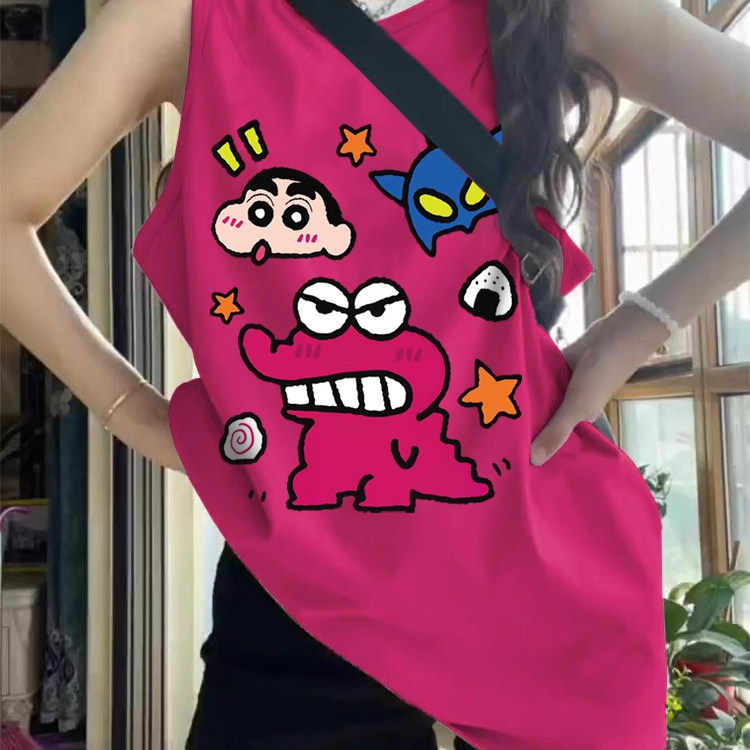 纯棉吊带运动跨栏背心无袖t恤女夏外穿中长款宽松篮球服挂脖上衣