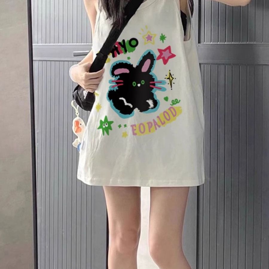 纯棉吊带坎肩背心无袖t恤女夏