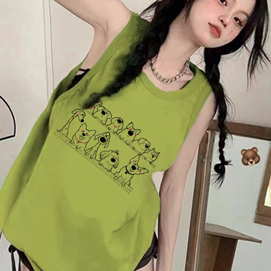 纯棉吊带坎肩跨栏背心无袖t恤女夏外穿慵懒风宽松篮球服挂脖上衣,女装/女士精品,背心吊带,淘宝优惠券,粉丝福利购,淘宝优惠卷