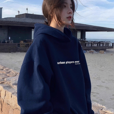 美式复古卫衣女2025早秋季小个子