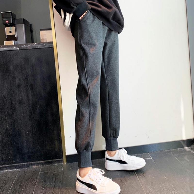 运动裤子女2025新款春秋季宽松卫裤高腰显瘦直筒哈伦休闲束脚长裤