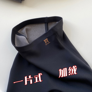 外穿瑜伽加厚瘦腿 女秋冬季 一片式 无痕无尬加绒高腰收腹灰咖鲨鱼裤