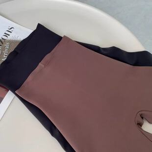 女春夏打底 透气鲨鱼裤 咖啡棕褐色可可一片式 瑜伽健身高腰收腹薄款