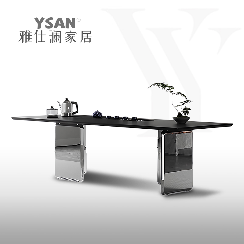 YSAN雅仕澜镜面不锈钢高级感茶台